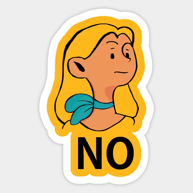 Nope Sticker by artbySseela